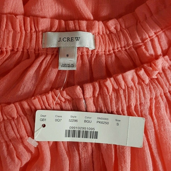 NEW J. Crew Cover Up Dress Size S Whisper Gauze Baja Summer Sundress Swim Beach - Picture 3 of 5